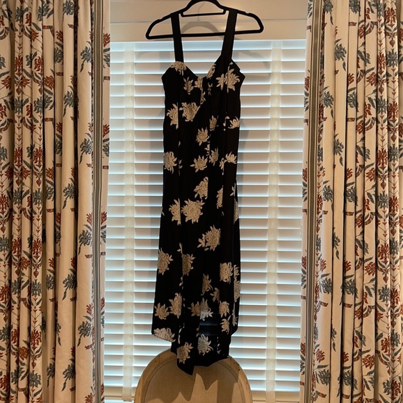 Vince sleeveless midi dress. Size L. Black floral - Picture 2 of 2